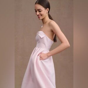 Elegant Pink Strapless Dress